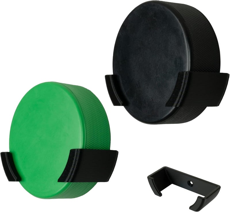 matterform Hockey Puck Wall Mount Display (2 Pack) | Wall Rack Holder Brackets for Collectible Pucks & Game Winning Pucks | Ice Hockey Decor & Storage - Image 1